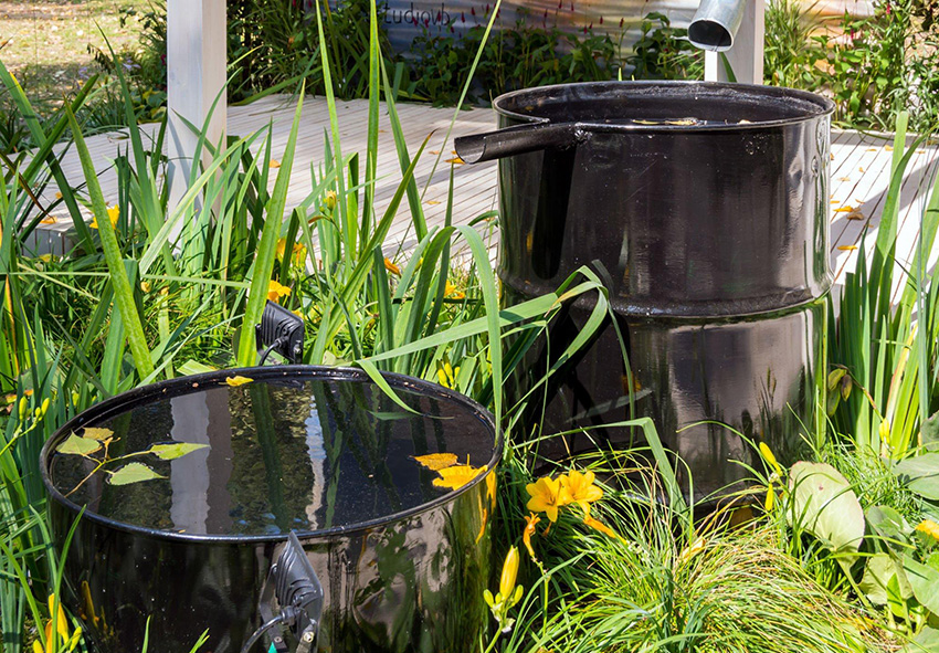 Canna Per Raccolta Acqua Piovana Pieghevole 53 Galloni (200 Litri) Con Filtro, Rubinetti E Kit Troppopieno – Serbatoio Ecologico Per Giardino