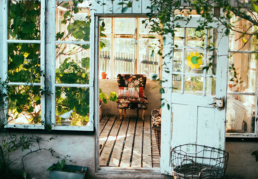 Zomer terras foto