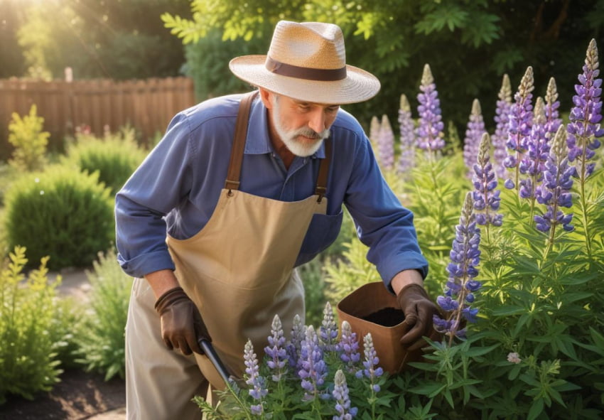 Fertilizing lupinus