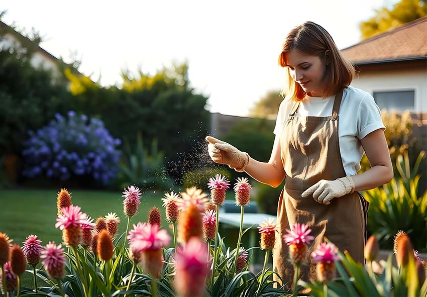 Fertilização de Kniphofia