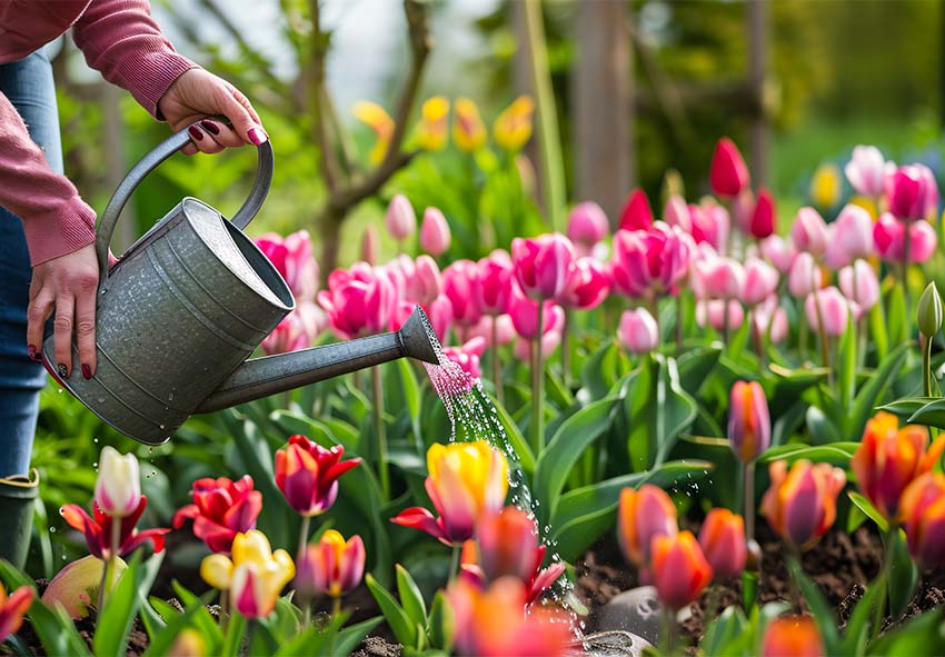 Prendre soin des tulipes