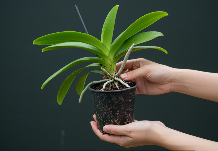 plantning af orkideer i potter